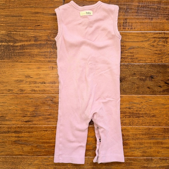 L’ovedbaby Organic Sleeveless Overall, 6-9m, mauve pink - Picture 4 of 7